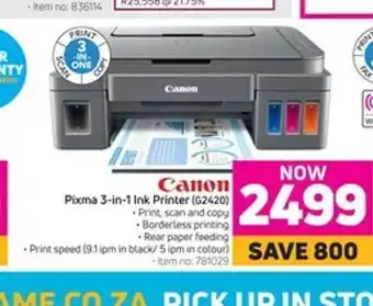 Game Pixma 3 in 1 ink printer canon offer