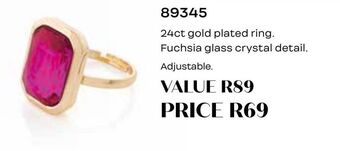 24ct gold plated ring