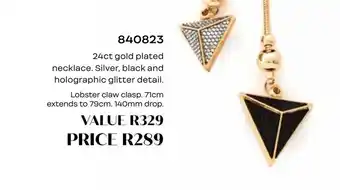Honey Fashion Accessories 24 ct gold plated necklace offer