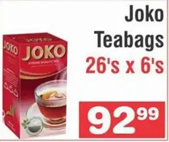 Advance Cash n Carry Joko Teabags 26'sx6's offer
