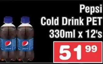 Advance Cash n Carry Pepsi Cold Drink PET 330ml x 12's offer