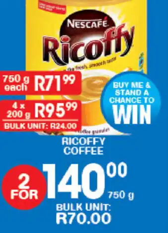 Giant Hyper Ricoffy Coffee 750g offer