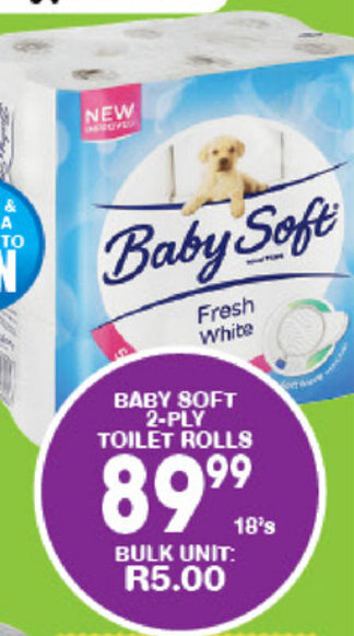 Giant Hyper Baby Soft 2-Ply Toilet Rolls offer