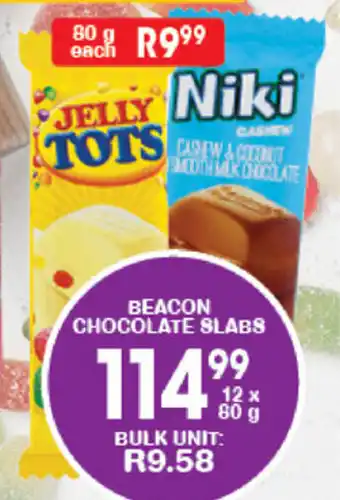 Beacon Chocolate Slabs 12x80g