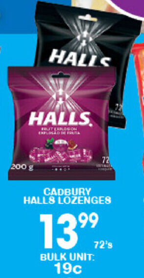 Giant Hyper Cadbury Halls Lozenges 72's offer
