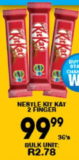 Giant Hyper Nestle Kit Kat 2 Finger 36's offer