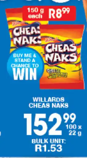 Wiilards Cheas Naks 100x22g