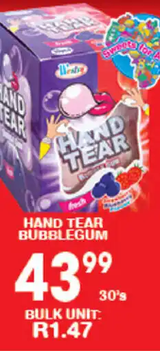 Hand Tear Bubblegum 30's