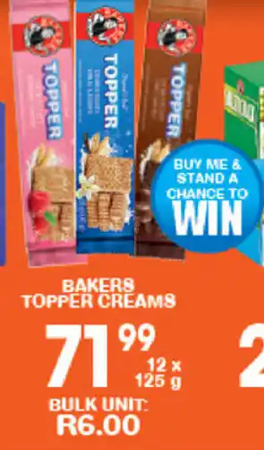 Giant Hyper Bakers Topper Creams 12x125g offer