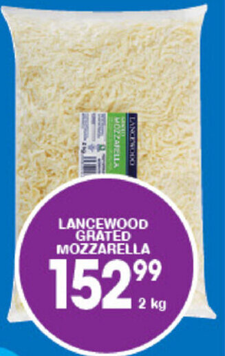 Lancewood Grated Mozzarella 2kg
