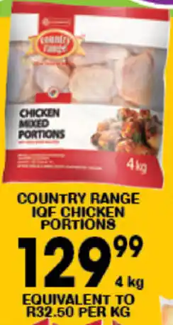 Giant Hyper Country Range IQF Chicken Portions 4kg offer