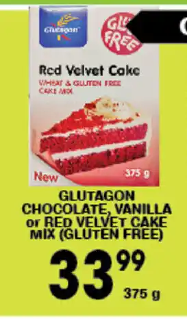 Giant Hyper Glutagon Chocolate, Vanilla or Red Velvet Cake Mix 375g offer