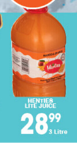 Giant Hyper Henties Lite Juice 3 Litre offer