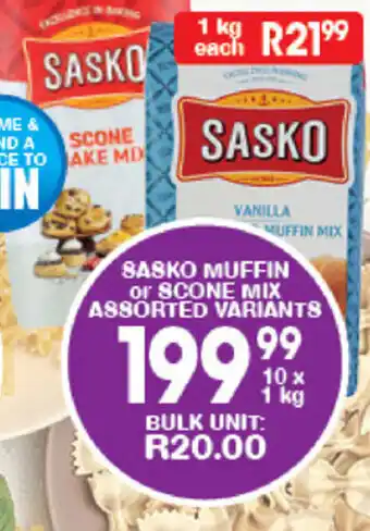 Giant Hyper Sasko Muffin or Scone Mix Assorted Variants 10x1kg offer