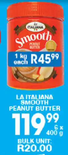 Giant Hyper La Italiana Smooth Peanut Butter 6x400g offer