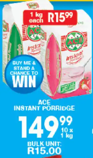 Giant Hyper Ace Instant Porridge 10x1kg offer