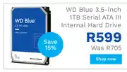First Shop WD Blue 3.5 Inch 1TB Serial ATA III Internal Hard Drive offer
