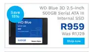 First Shop WD Blue 3D 2.5 Inch 500GB Serial ATA III Internal SSD offer