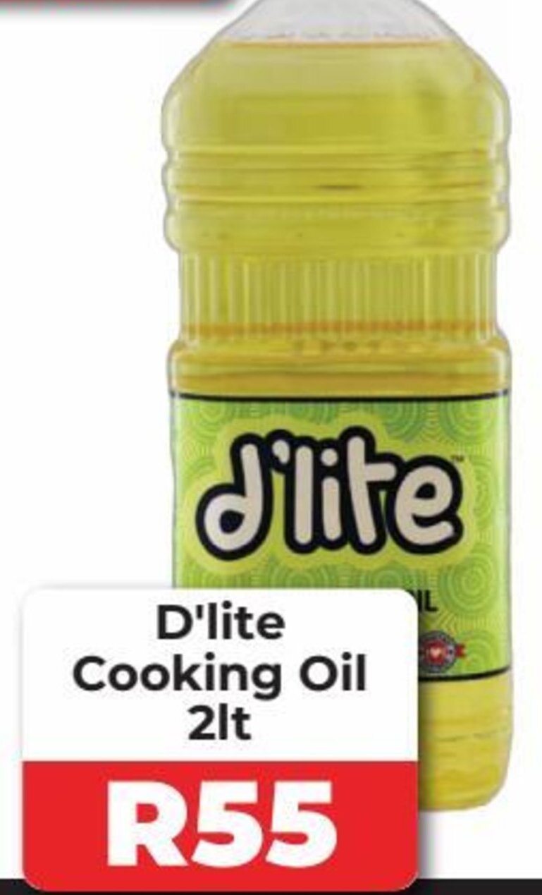 D'lite Cooking Oil 2lt offer at 1UP