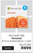 First Shop Microsoft 365 (personal) offer