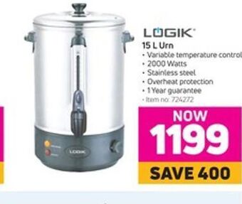 Game Logik 15l urn offer