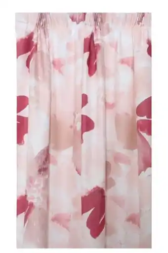 Botanical printed taped curtain l218xw140cm