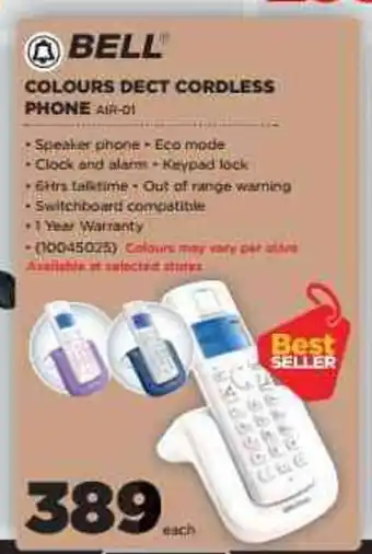 HiFi Corp Bell Colours Dect Cordless Phone offer