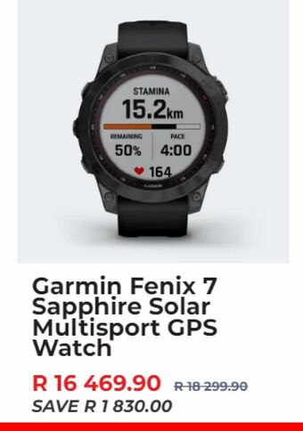 Garmin fenix 7 sapphire solar multisport gps watch