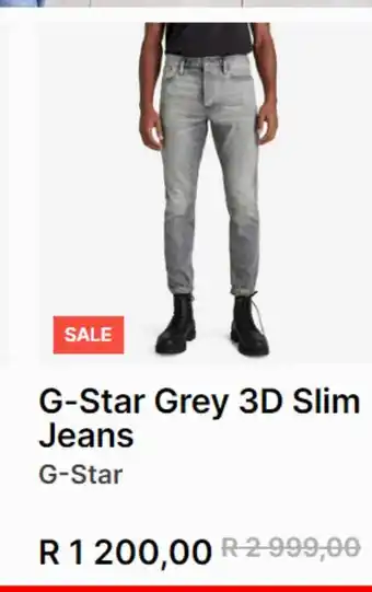 Markham G-star grey 3d slim jeans offer