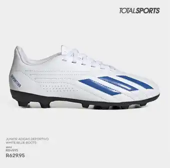 Totalsports Junior adidas deportivo white/blue boots offer