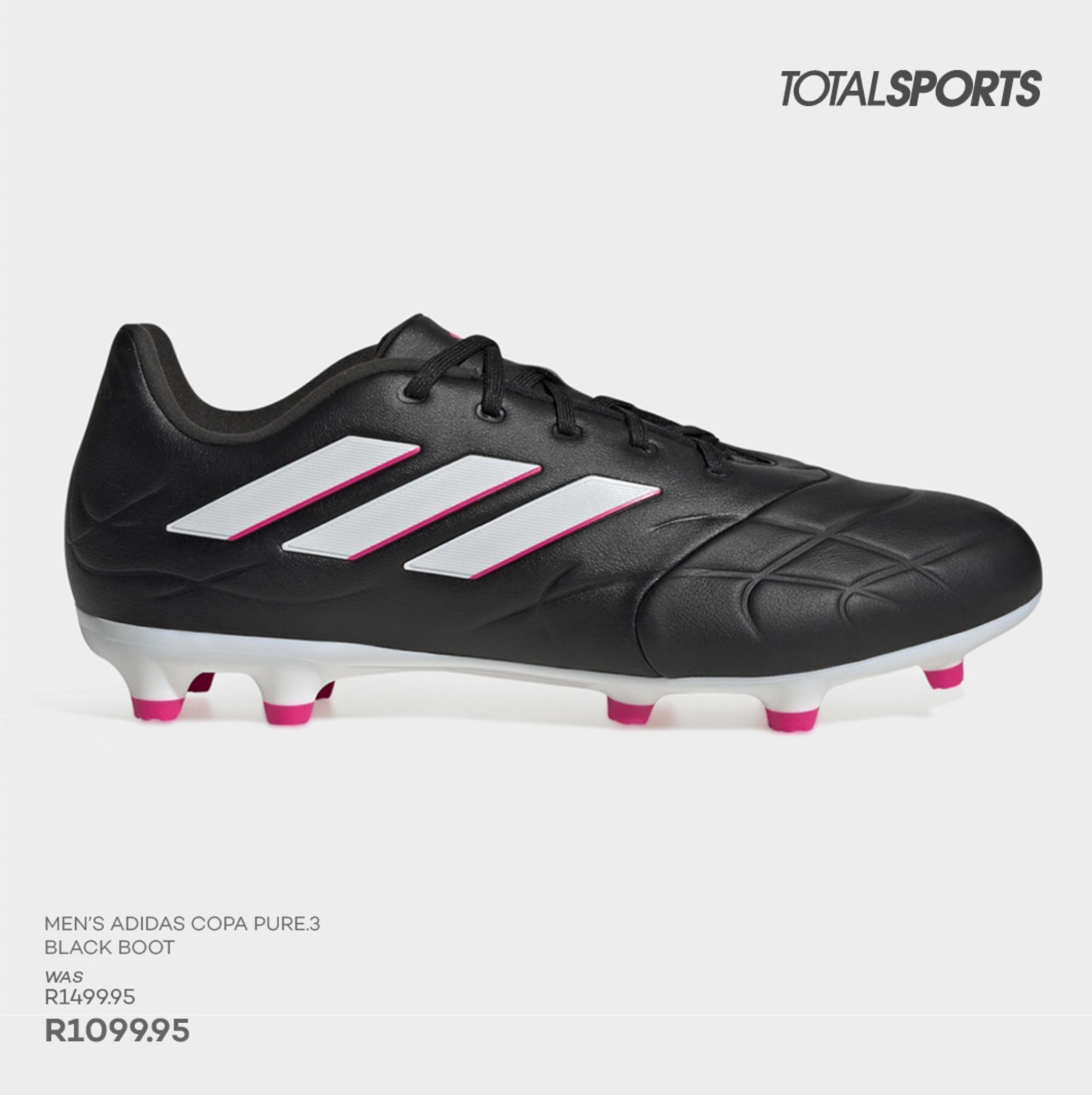 Men's adidas copa pure 3 black boot offer at Totalsports