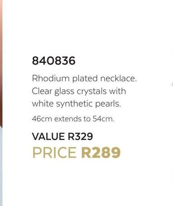 Honey Fashion Accessories Rhodium plated necklace offer
