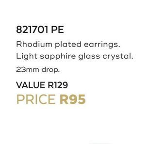 Rhodium plated earrings
