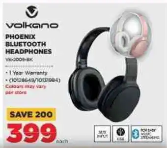 HiFi Corp Volkano Phoenix Bluetooth Headphones offer