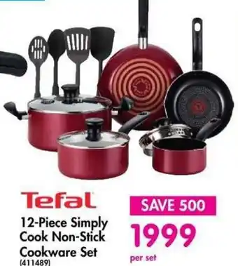 Tefal 12-Piece Simply Cook Non-Stick Cookware Set