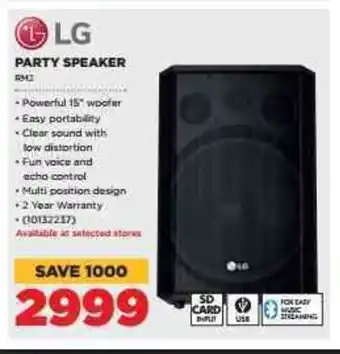 HiFi Corp LG Party Speaker offer