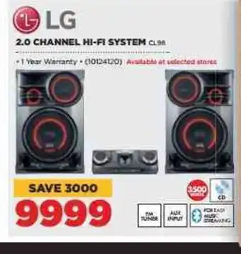 HiFi Corp LG 2.0 Channel Hi-Fi System offer