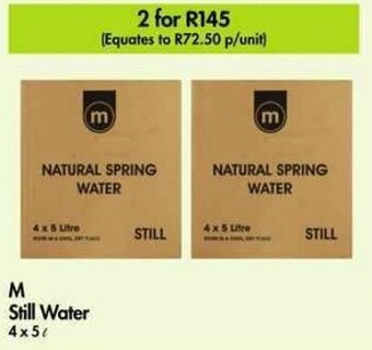 Makro M Still Water 4x5 Litre offer