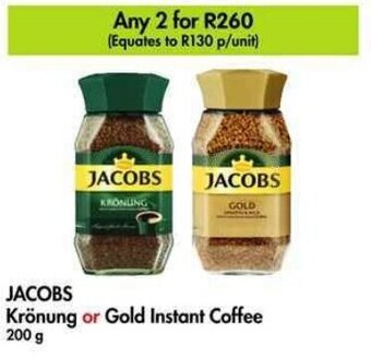 Makro JACOBS Krönung or Gold Instant Coffee 200 g offer