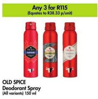 Makro OLD SPICE Deodorant Spray (All variants) 150 ml offer