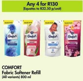 Makro COMFORT Fabric Softener Refill (All variants) 800 ml offer