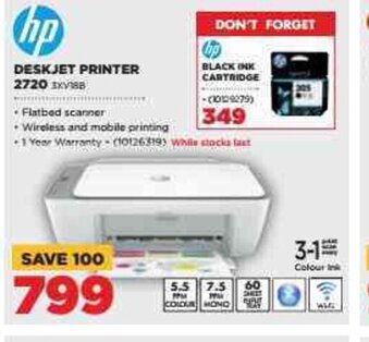 HiFi Corp Hp Deskjet Printer 2720 offer