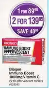 Dis-Chem Biogen immuno boost 1000mg vitamin c 2 x 10 effervescent tablets-for 1 offer
