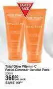 Dis-Chem Nutri women dermaceutics total glow vitamin c facial cleanser banded pack-200ml per pack offer