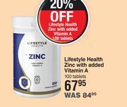 Dis-Chem Lifestyle health zinc with added vitamin a offer