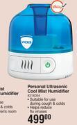 Vicks personal ultrasonic cool mist humidifier