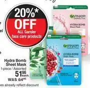 Dis-Chem Garnier hydra bomb sheet mask (1 piece) assorted-each offer