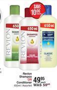 Dis-Chem Revlon shampoo or conditioner assorted-650ml each offer