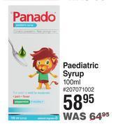 Dis-Chem Panado paediatric syrup-100ml offer