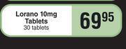 Lorano 10mg tablets 30 tablets